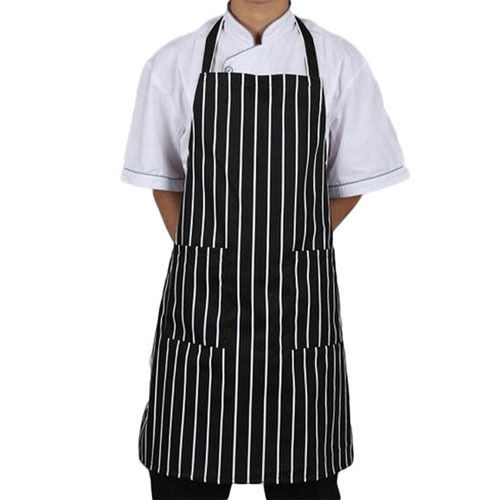 Polyester Kitchen Apron For Cooking, Printed Pattern, Good Quality, Skin Friendly, Impeccable Finish, Black Color, Size : S, M, L Size: Small