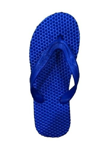 Rubber Article No-Health Flip Flop Slippers For Mens, Open Toe, Flat Heel, Best Quality, Attractive Look, Skin Friendly, Good Texture, Easy To Walk, Blue Color, Casual Wear, Size : 4X5, 6X10