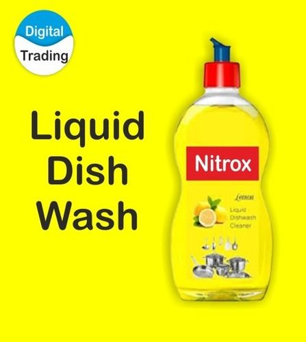 Yellow Liquid Dishwash Cleaner With Lemon Power