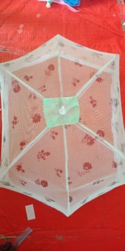 Blue 6 Ribs Printed Umbrella Baby Mosquito Net