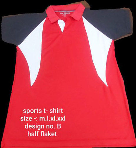 Blue Red Colour Mens Sport T Shirt