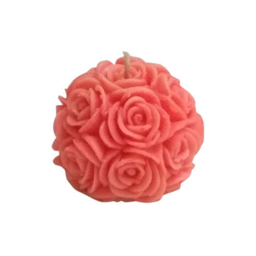 Multi Color Rose Wax Ball Candle