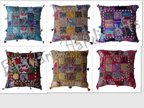 Square Beaded Cushion Cover