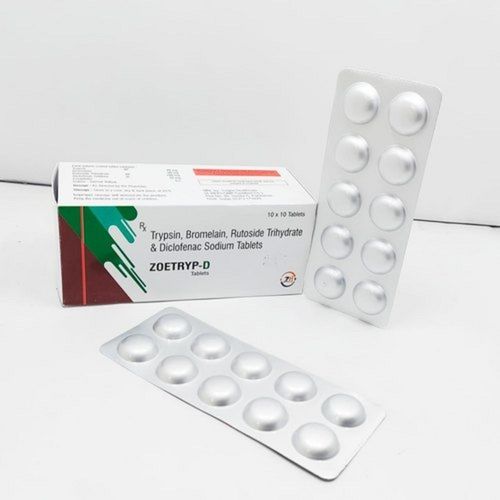 Trypsin Bromelain Rutoside Trihydrate And Diclofenac Sodium Painkiller Tablets