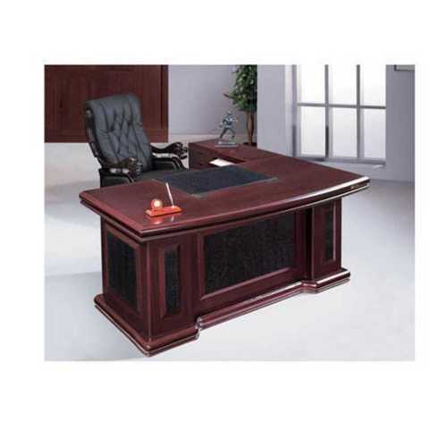 Wood Wooden L Shape Brown Office Desk