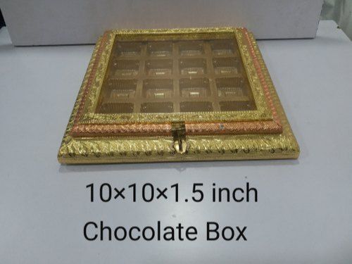 10x10x1.5 Inch Wooden Chocolate Box