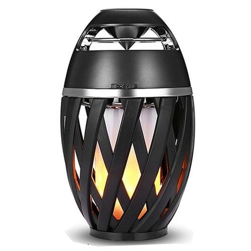 Black Rechargeable 2V Flame LED Lantern