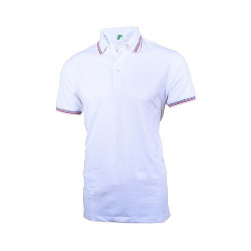 Cotton Half Sleeve Men White Promotional T Shirt