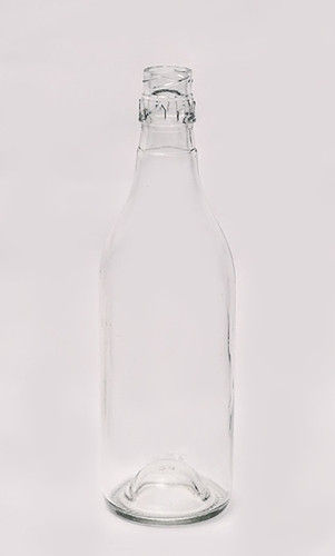 Empty Transparent Glass Bottle