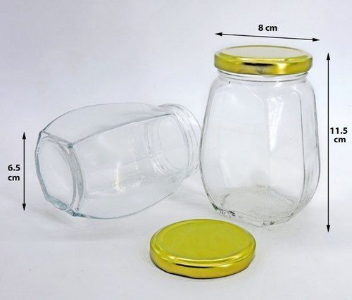 Octagonal Shape Glass Jar (500 Ml)