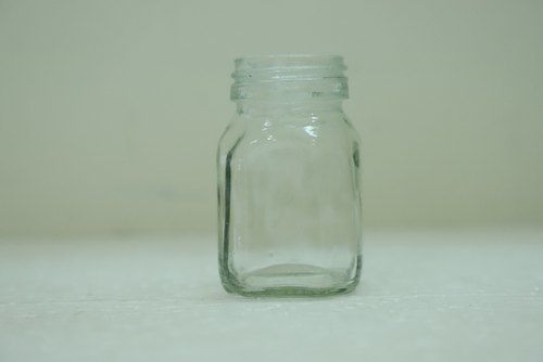 Plain Transparent Square Honey Glass Jar (100 Gm)