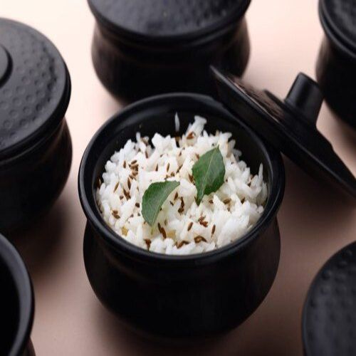 Black Color Round Shaped Kitchen Use Food Storage Plastic Casserole