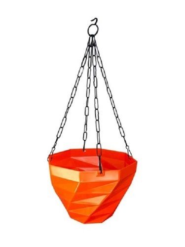 Orange Color Plastic Hanging Flower Pot