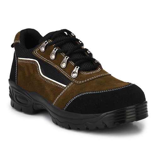 Custom Graphene R 501 Leather Steel Toe Black And Brown Safety Shoe, Size: 11