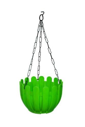 Glossy Green Color Plastic French Nest Hanging Pot