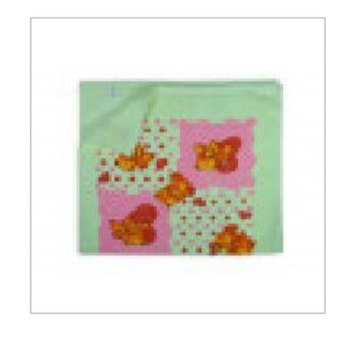 Green Color Printed Baby Towel