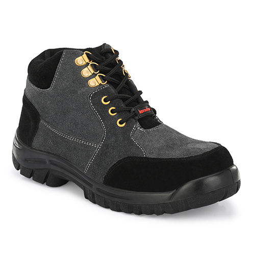 Custom Kavacha Leather Steel Toe Grey Safety Shoes, Kv-Sm83-07, Size: 7