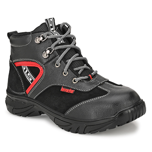 Custom Kavacha S97 Leather Steel Toe Black Safety Shoes, Size: 6