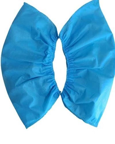 Kausta Shoe Cover - 100% Non Woven Material, Blue Color, Durable Double Elastic Band , Enhanced Anti-Skid Design for Laboratories and Hospitals