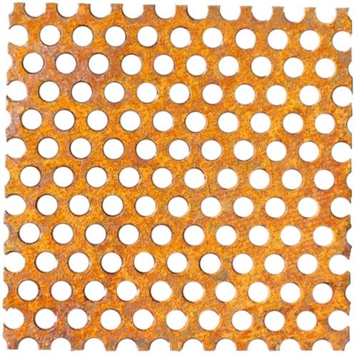 Round Holes Brown Color High Grade Copper Made Perforated Sheet