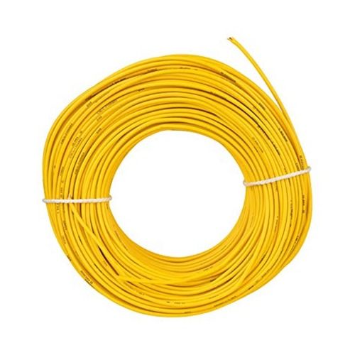 Yellow 10 Sqmm Domestic Pvc Insulated Copper House Wire Length: 90  Meter (M)