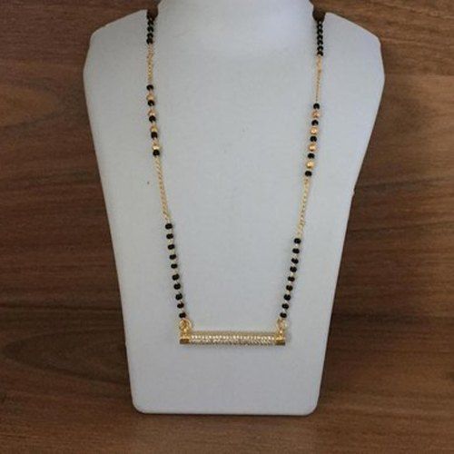 American Diamond Gold Plated Fancy Mangalsutra Excellent