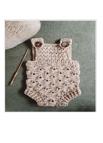 Brown Color Baby Crochet Romper