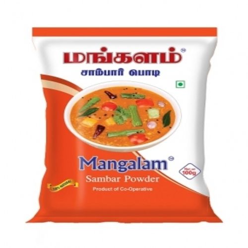 Brown Carbohydrates 55G Protein 15G Healthy Rich In Taste Dried Sambar Masala Powder With Pack Size 100Gm