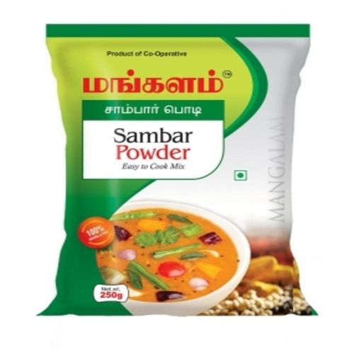 Energy 420 K cal Purity 99% Rich In Taste Healthy Dried Sambar Masala Powder with Pack Size 250gm