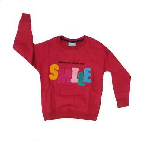 Girls Kids Full Sleeves Hosiery Cotton Sweatshirt For Winter Age Group: 2-8 Years