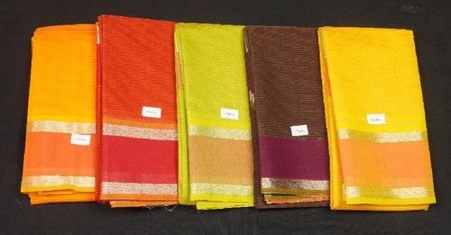 Available In Various Colors Good Quality Real Zari Silver Butta Cotton Silk Saree With Blouse For Ladies, Printed Pattern, Hand Made Technics, Impeccable Finish, Saree Length : 6.3 Meter, Width : 6 Meter