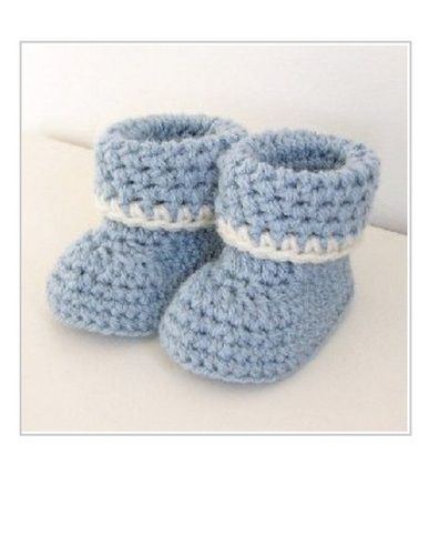 Plain Pattern Baby Crochet Booties