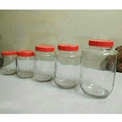 Plain Round Pickle Glass Jars