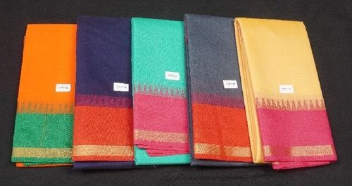 Traditional And Fancy Cotton Sarees For Ladies, Finest Quality, Eye Catchy Look, Precisely Design, Impeccable Finish, Soft Texture, Skin Friendly, Saree Length : 5.5 M (Separate Blouse Piece)