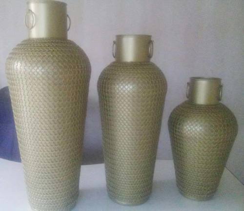 Bottle Shape Antique Metal Vase