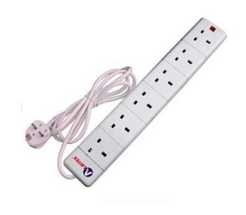 White Surge Protection Power Strip