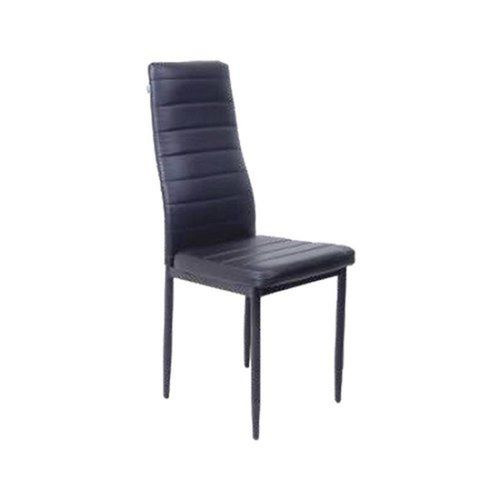 Black Office Visitor Plastic 16 Inch Armless Chair