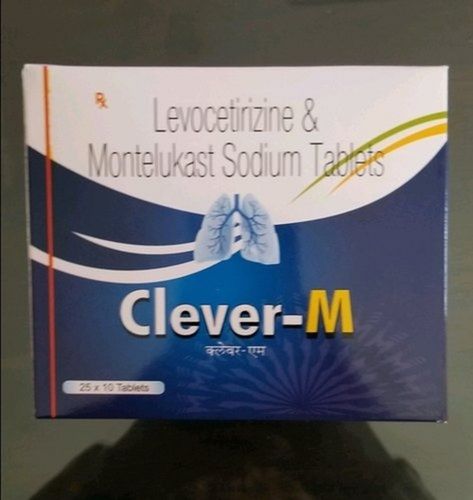 Levocetirizine And Montelukast Sodium Antihistamine Tablets 25X10 Pack General Medicines