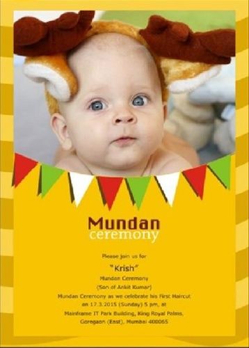 Mundan Card Screen Printing Services