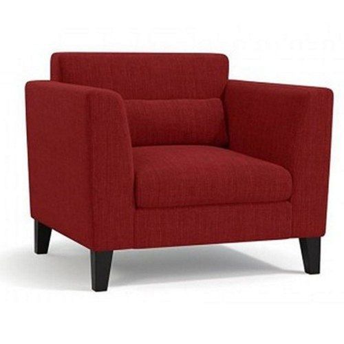 Premium Extra Cushion Red Wooden Sofa Chair
