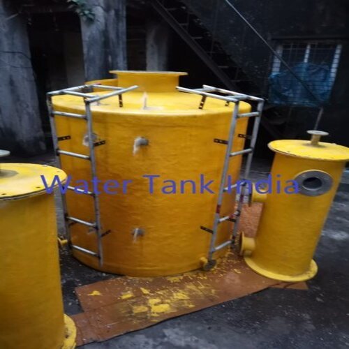 Yellow Color Cylindrical Shaped Frp Grp Body Material Made Industrial Water Storage Tank Capacity: 2000 Liter/Day