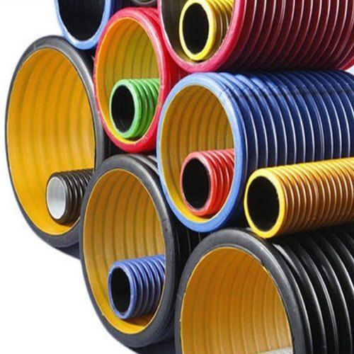 110 Mm Non Flexible Round Shape Multicolor Double Wall Hdpe Corrugated Pipe