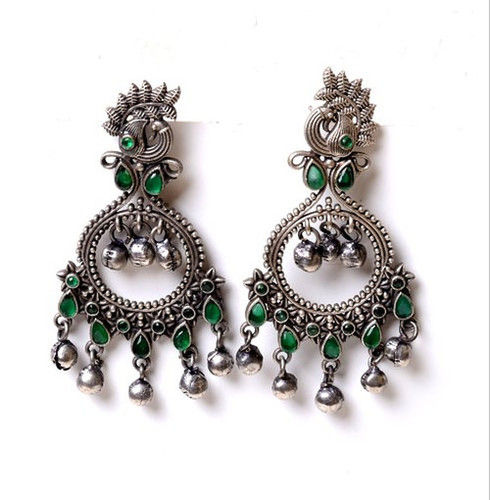 White Round Oxidized Fashion Earrings at Best Price in Jaipur  Arts Jewels