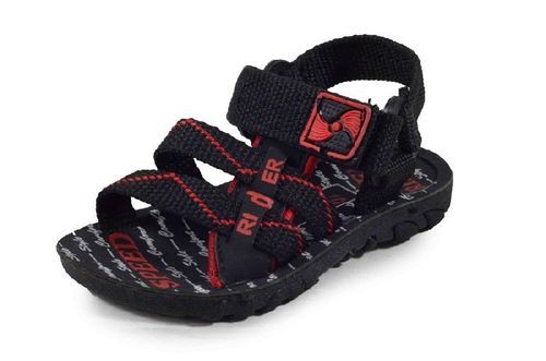 Kids Pu Sandal, Premium Quality, Attractive Look, Comfortable Experience, Good Texture, Skin Friendly, Easy To Walk, Nice Grip, Black Color, Casual Wear