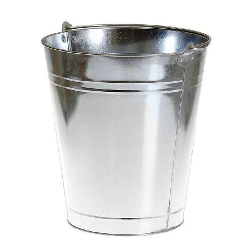 Plain Design Silver Galvanize Bucket