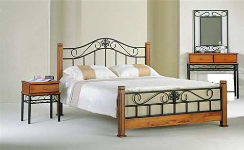Rectangular Wooden Single Bed