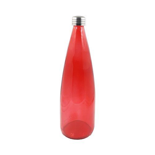 Red Glass Water Bottle (1000 Ml)
