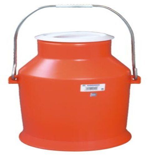 Polypropylene 15 Ltr Capacity Light Weight Dairy Man Orange Color Milk Can With Handle