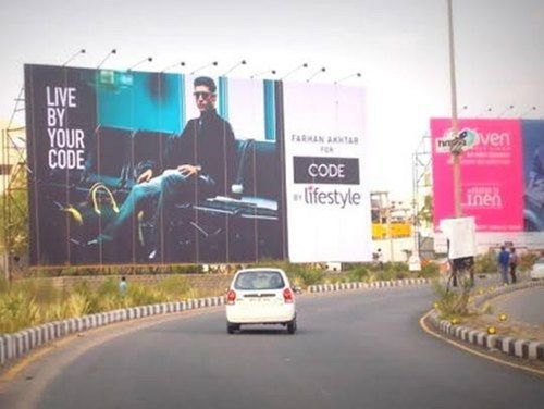 Highway Hoarding Business Advertising Service With Lighting By Sangam Publicity Company