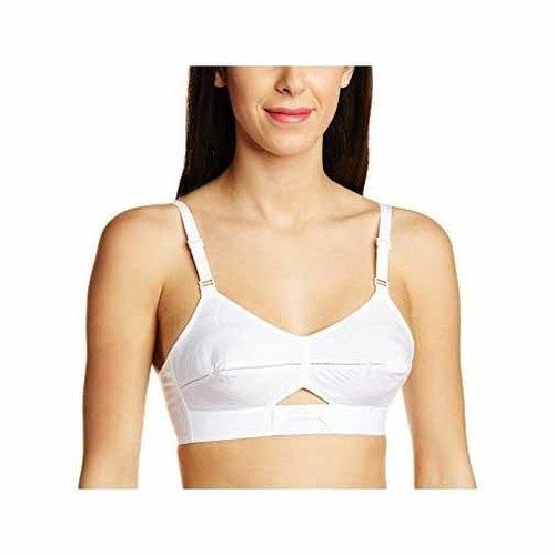 Ladies Plain White Daily Wearing Bra